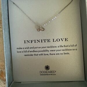New in Box Dogeared Silver Infinity Love Necklace